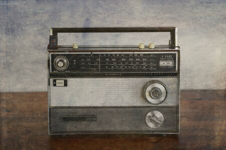 Old Transistor Radio, vintage, With photographic filters appliedの写真素材