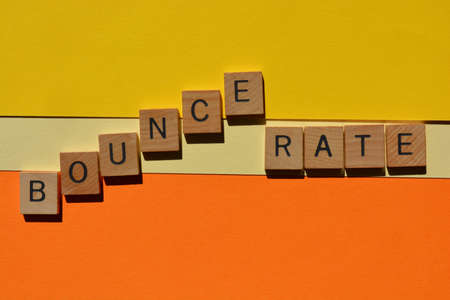 Bounce Rate, words in wooden alphabet lettersの写真素材
