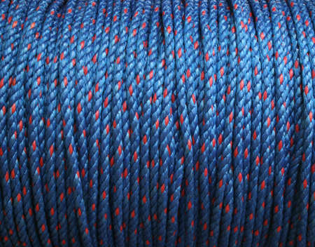 Strong coiled rope in blue and redの写真素材