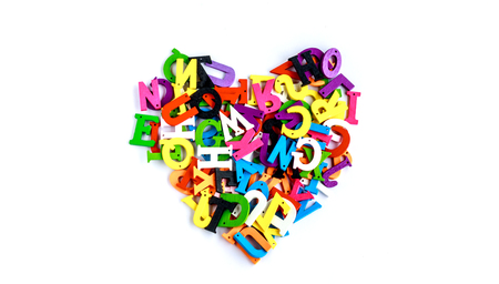Alphabet letters for starters learn English. colorful letters toys childrenの写真素材