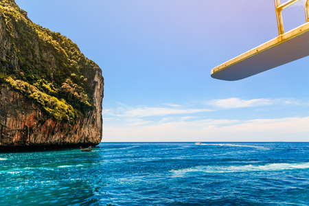 Loh sa ma bay Phi Phi Islands andaman sea Krabi, South of Thailand.の写真素材