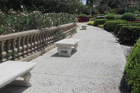 Path through the gardenの写真素材