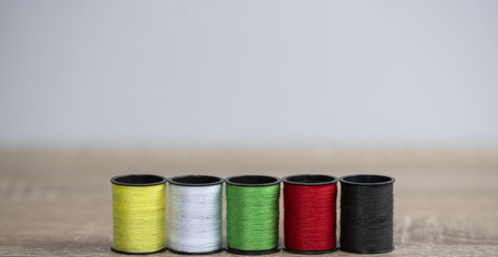 Colorful thread for Clothes sewing, use for sewing colurful fashion clothes, woman dress.の写真素材