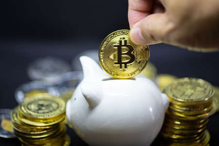 Cryptocurrency Stellar bitcoin the future coin, new virtual money. The growth rate of the gold coin...