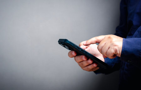 Man use smart phone to make the transaction for various activities. Shopping, finance, payment online, banking, money.の写真素材