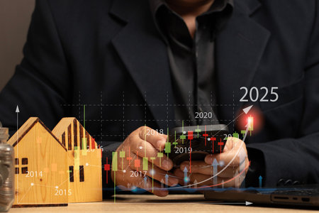 The goal of real estate investing and using technology for financial management and informed decision making. Strategic planning and long term investment.の写真素材
