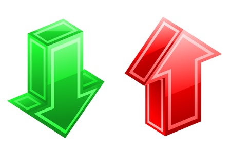 Vector illustration of arrows on white backgroundのイラスト素材