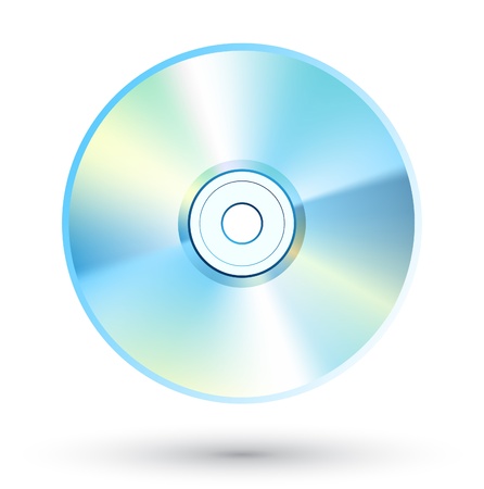 Vector illustration of CD disk on white backgroundのイラスト素材