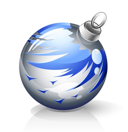 Vector illustration of Christmas ball on white backgroundのイラスト素材