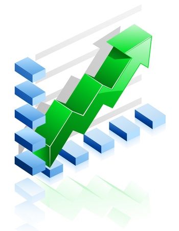 Vector illustrations diagram on white backgroundのイラスト素材