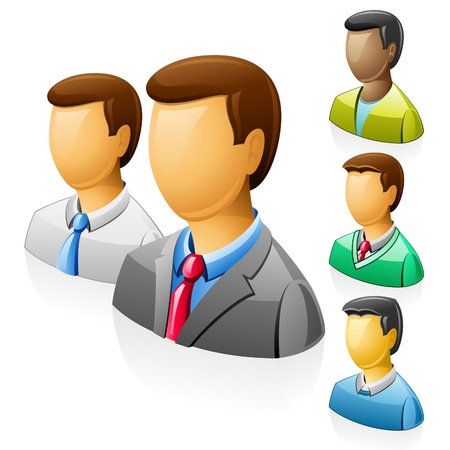 Vector illustration of user on white backgroundのイラスト素材