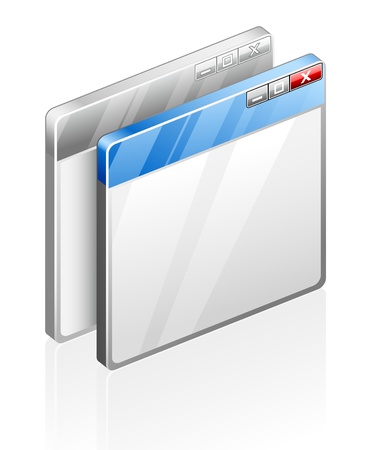 Vector illustration of Computer windows on white backgroundのイラスト素材