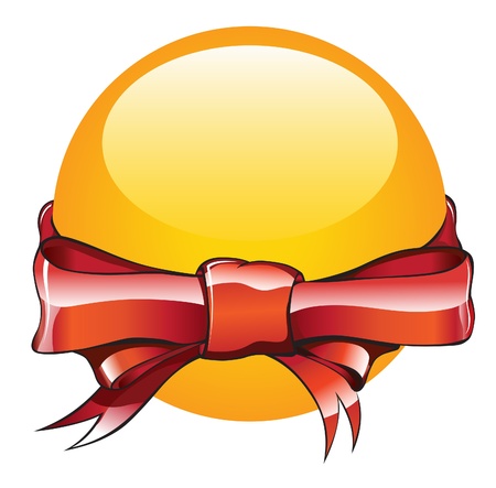 illustration of bow on white background.のイラスト素材