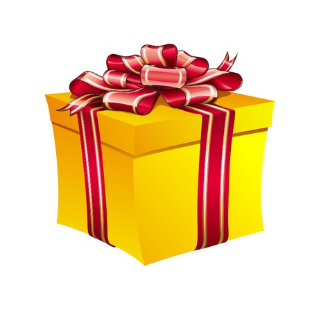 illustration of gift box on white background.のイラスト素材