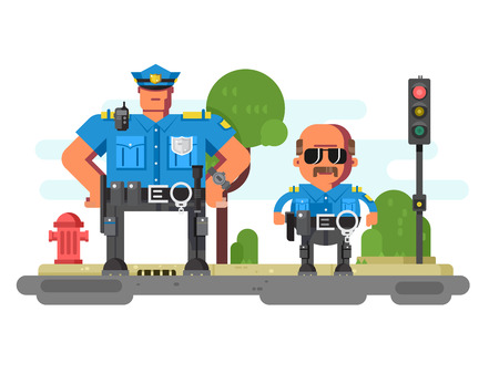 Police companions charactersのイラスト素材