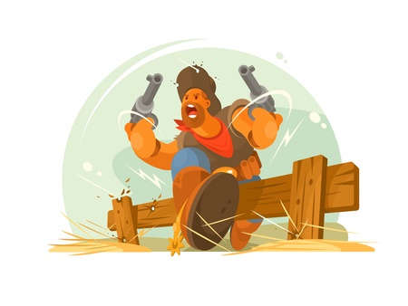 Man cowboy in hatの写真素材