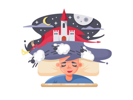 Children fairy tale dreamのイラスト素材