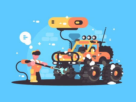 Car wash serviceのイラスト素材