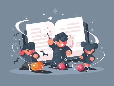 School of witchcraft and sorceryのイラスト素材