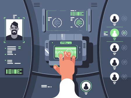 Removing fingerprints and identifying person