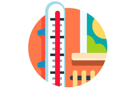 Thermometer for testing temperatureのイラスト素材