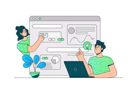 Communication via website or messengerのイラスト素材