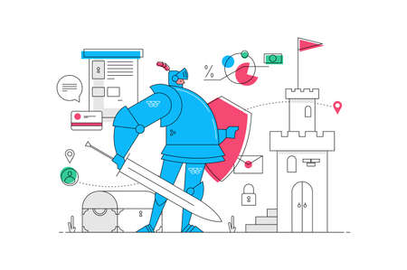 Strong bank guardのイラスト素材