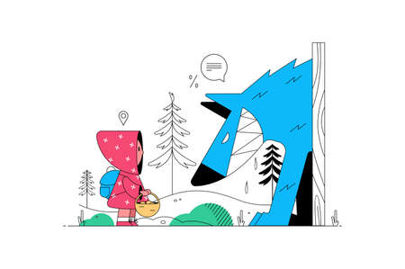 Little red riding hoodのイラスト素材