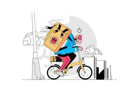 Food delivery manのイラスト素材
