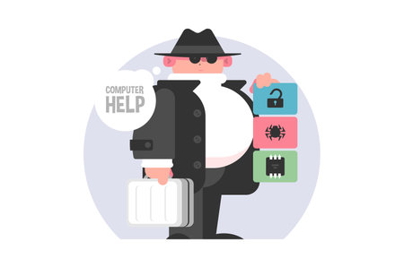 Man specialized in computer helpのイラスト素材