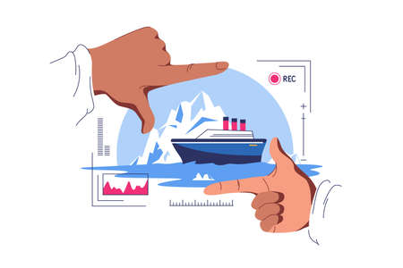 Video operator, camera work and footage editingのイラスト素材