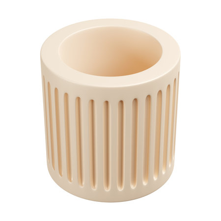 Abstract beige round shaped ceramic detailの写真素材