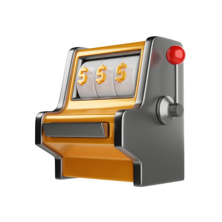 Slot Machine Jackpot, 3D Rendered Illustrationの写真素材