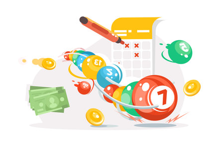 Lottery Balls Calculator Moneyのイラスト素材