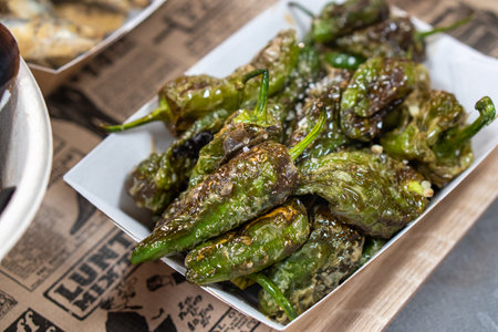 Padron peppers. Food concept.の写真素材