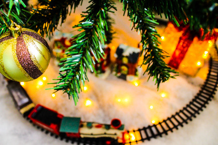 Christmas Ville, trainの写真素材
