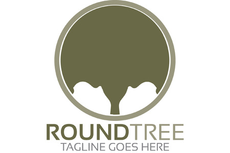 Round Tree Logoのイラスト素材