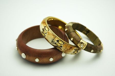 Wood, ethnic fashion bracelets / jewelleryの写真素材