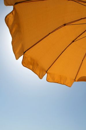 parasol and blue skyの写真素材