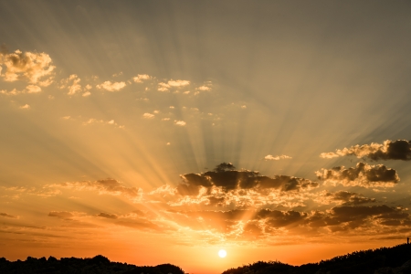 Sunshine in summer in Majorcaの写真素材