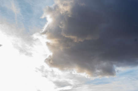 Background of soft clouds in the blue sky.の写真素材