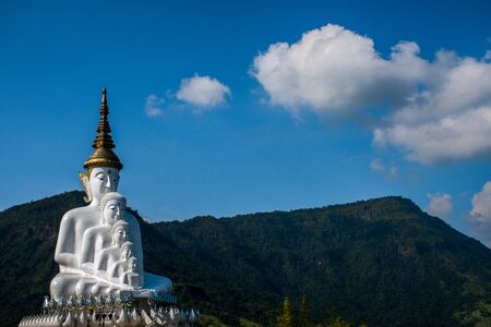 This is Pha Son Kaew horizontal view and Mountain backgroundの写真素材