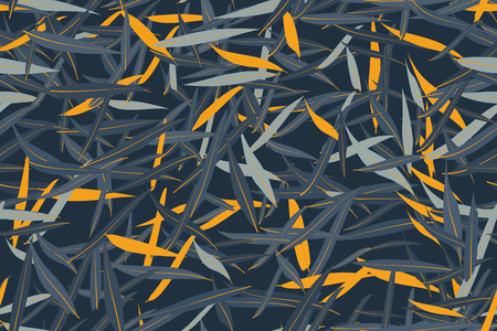 Seamless pattern with leaves of willow. Vector illustrationのイラスト素材