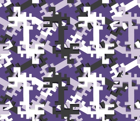 Geometric seamless pattern. Vector design. Chaos and order.のイラスト素材