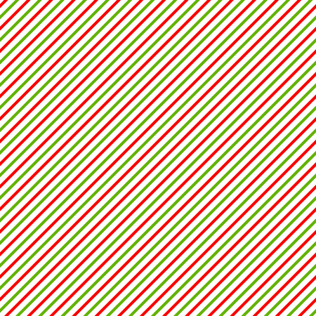 Christmass background with green, red and white diagonal stripes. Vector seamless pattern.のイラスト素材