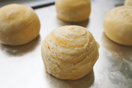 suzhou style mooncake eaten during Chinese mid-autumn festival