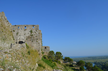 Ruins of Rozafa Castle on a sunny day. Shkoder, Albania.の写真素材