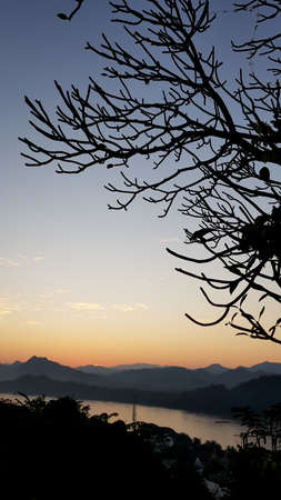 In the moment of sunsetの写真素材