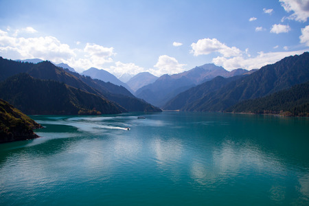 Tianshan Tianchi Lakeのeditorial素材