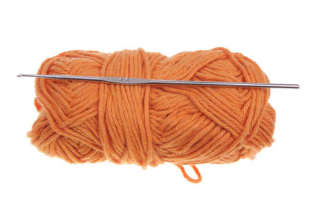 A cotton hank isolated in whiteの写真素材